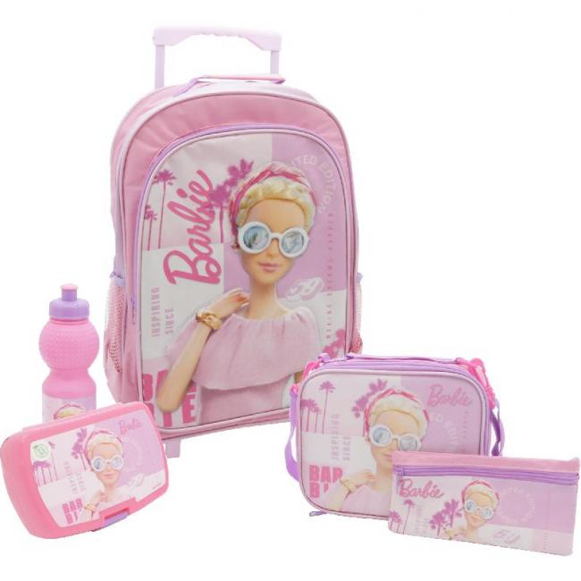 Barbie trolley school fashion bag